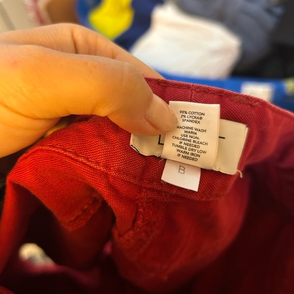 Loft Red Cargo Chino Shorts - Picture 4 of 4